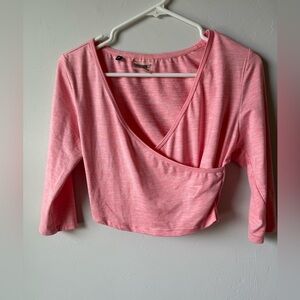 Gymshark Sportycore Light Pink Wrap Active Top